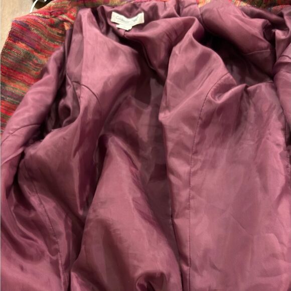 Coldwater Creek Red Multicolor Lined Blazer Size Medium - Picture 9 of 9